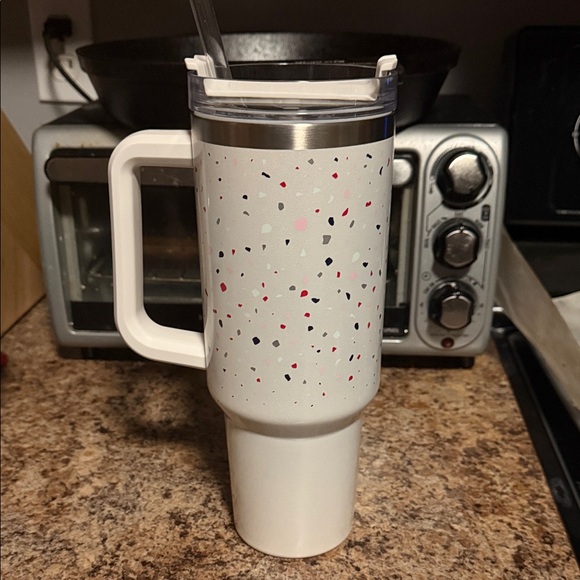 Stanley Speckled White Tumbler with Handle - Picture 2 of 4
